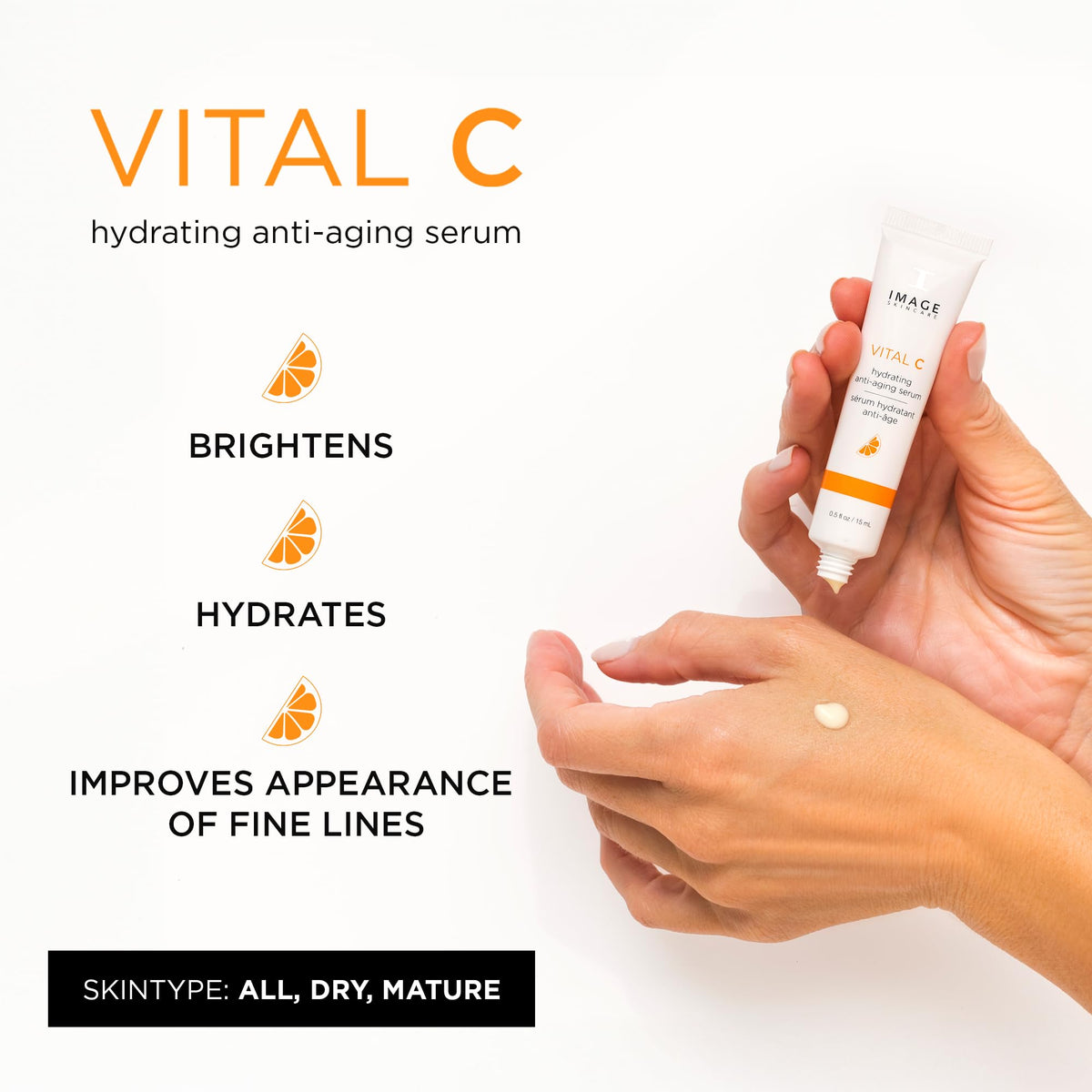 IMAGE Skincare pipette dispensing serum, demonstrating precise application benefit