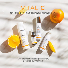 IMAGE Skincare serum staged in bathroom lifestyle conveying daily routine benefit