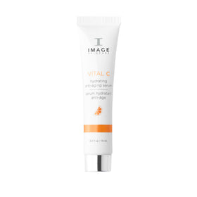 IMAGE Skincare VITAL C sample bottle front view showing brightening serum benefits