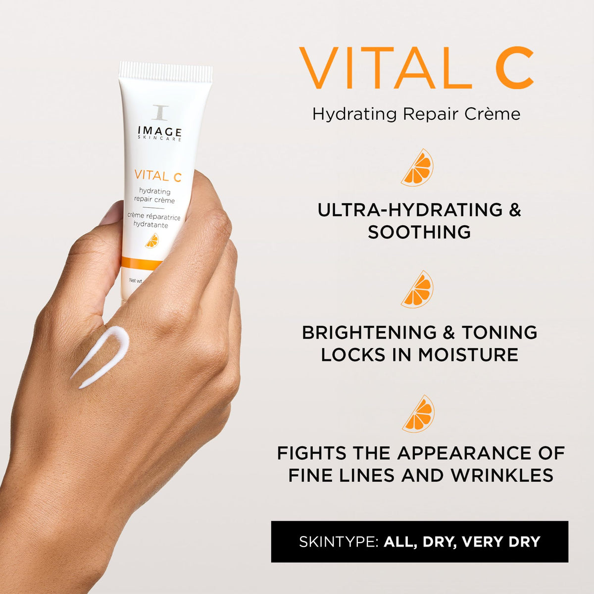 IMAGE Skincare VITAL C close-up of cream texture for rich hydration benefit