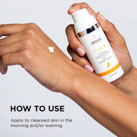 IMAGE Skincare applied on face demonstrating soothing effect