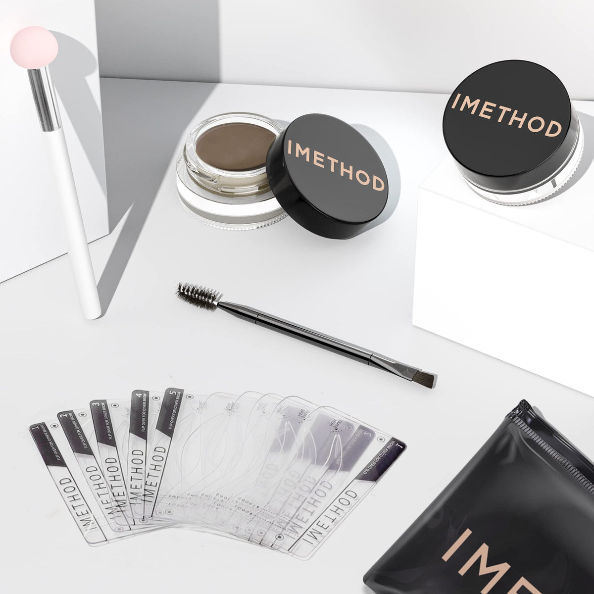 iMethod before and after brows demonstrating fuller natural-looking results