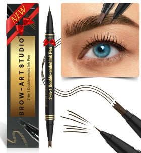 iMethod brow pencil front view showing sleek dual-ended design and color