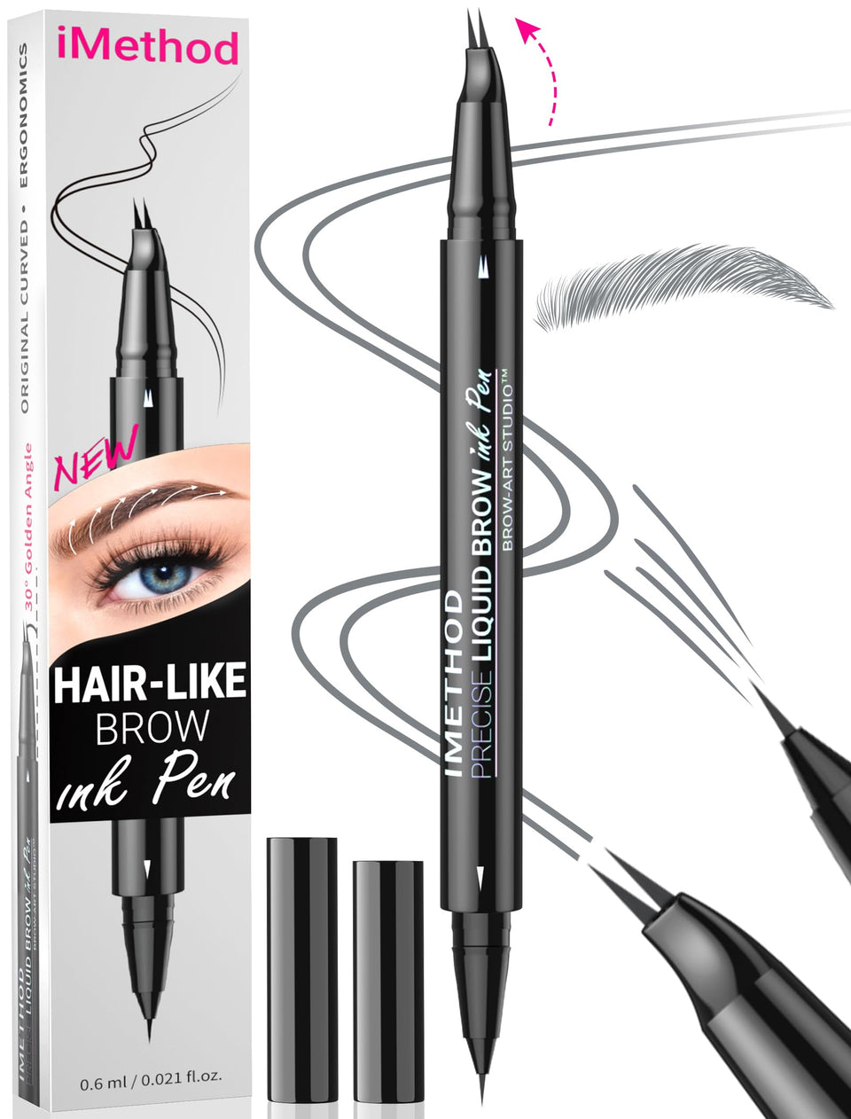 iMethod front packaging showing dual-ended pen and benefits
