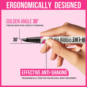 iMethod curved tip close-up highlighting hair-like stroke precision