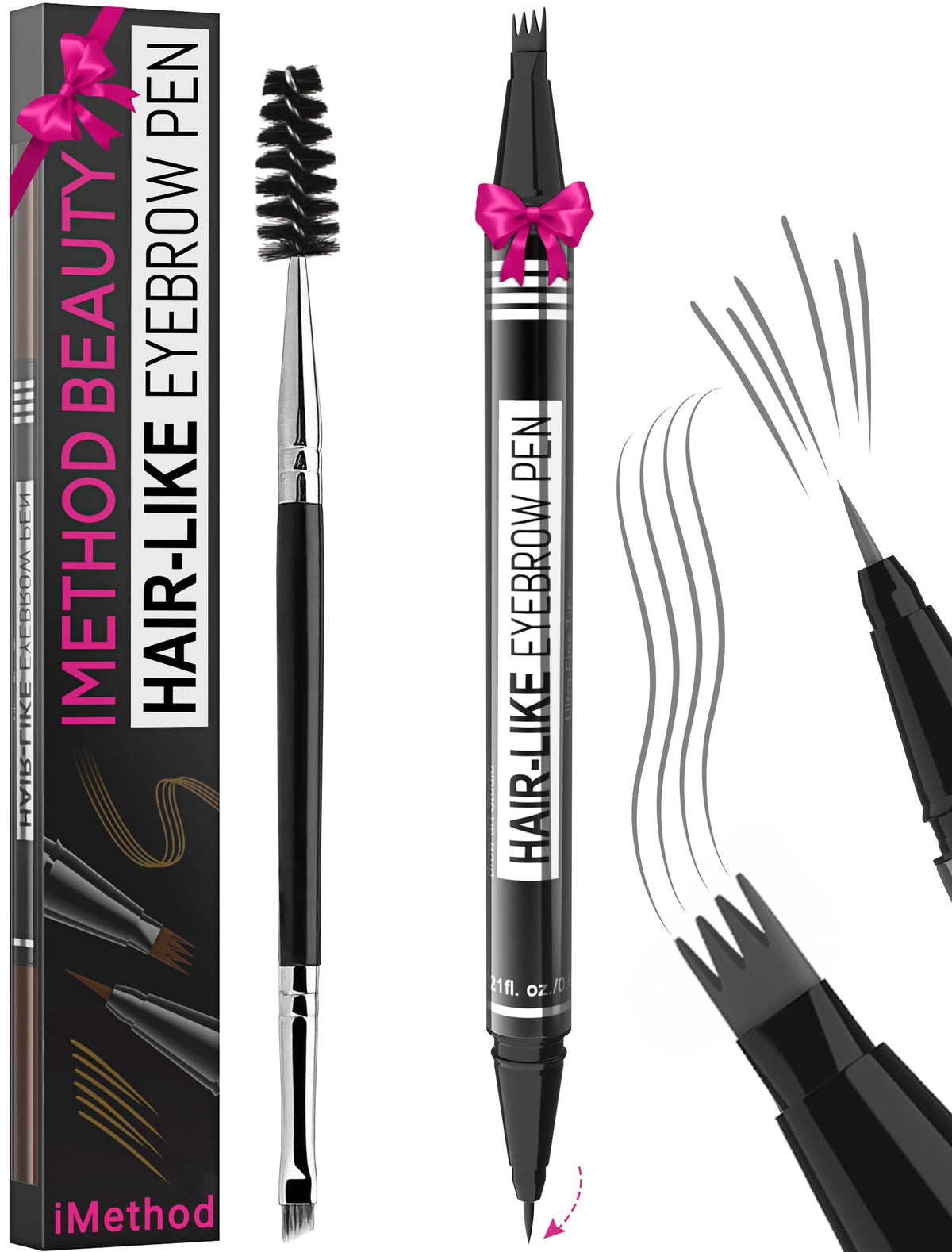 iMethod eyebrow pen packaging front view showing product and benefits