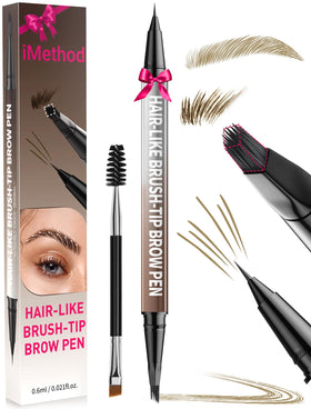 iMethod eyebrow pen in a makeup bag lifestyle shot for everyday portability
