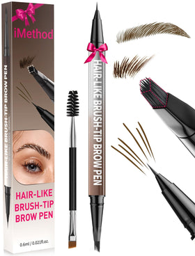 iMethod front packaging showing dark brown shade and dual-ended design for convenience