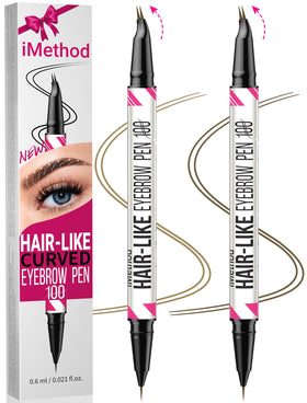 iMethod front packaging showing both Light Brown and Brown pens, compact and travel-ready