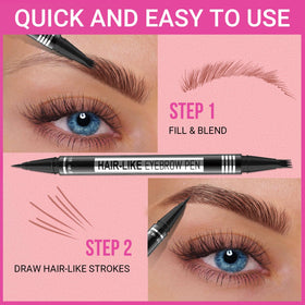 iMethod pen in a makeup bag lifestyle image for quick on-the-go brow touch-ups
