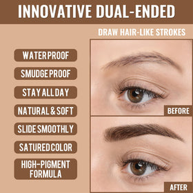 iMethod spoolie in action blending brows for natural finish