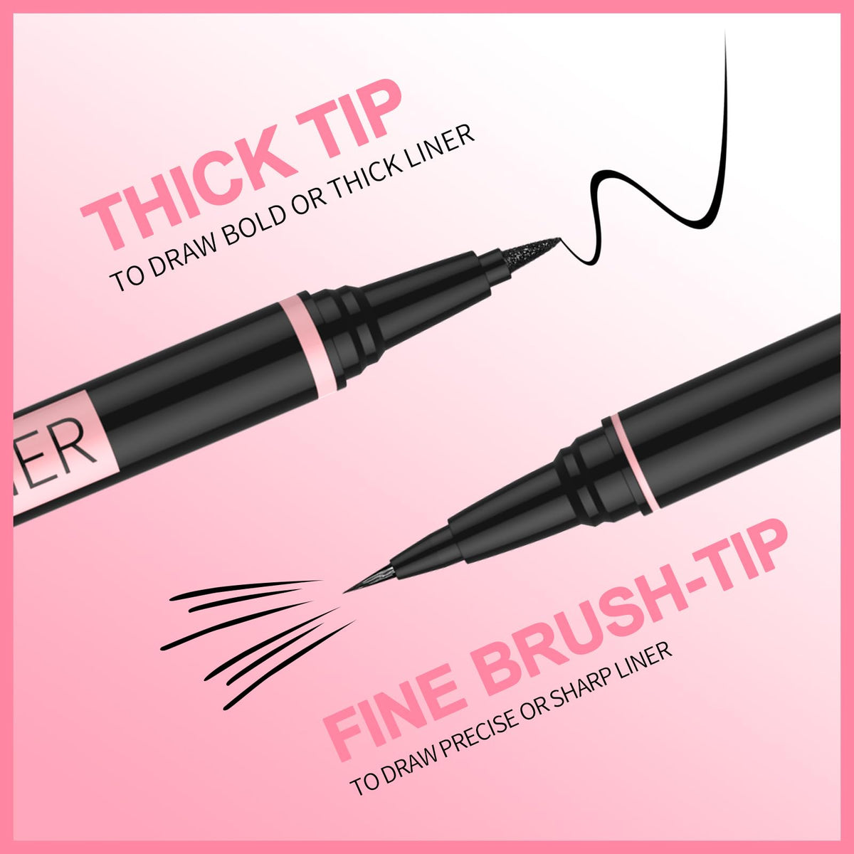 iMethod thick tip detail for bold winging and quick filling benefits