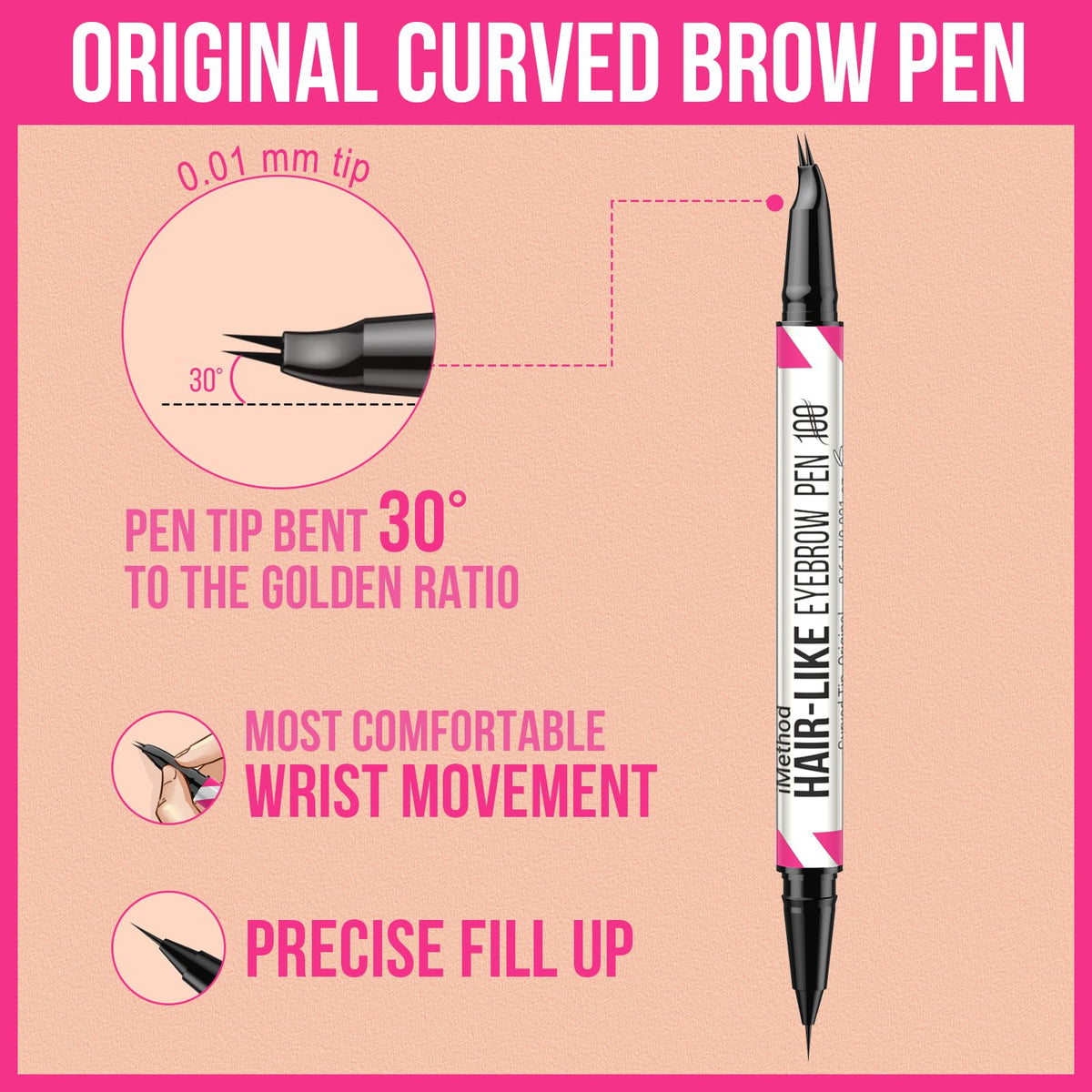 iMethod pen inside makeup bag portraying on-the-go touch-up convenience