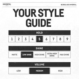 Immortal NYC pomade applied by hands styling hair for long-lasting hold benefit