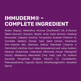Immunocorp Immuderm on bathroom shelf lifestyle shot conveying daily routine benefit