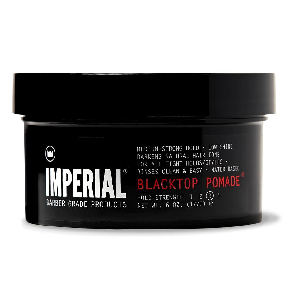 Imperial Barber Grade Products front jar showing packaging and strong hold