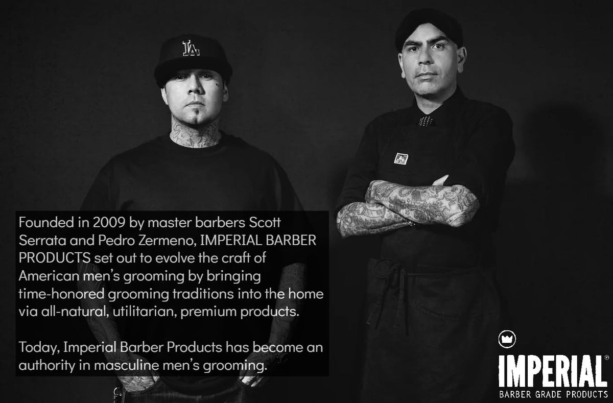 Imperial Barber Grade Products applied on hand showing easy water reactivation