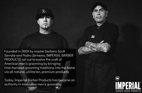 Imperial Barber Grade Products applied on hand showing easy water reactivation