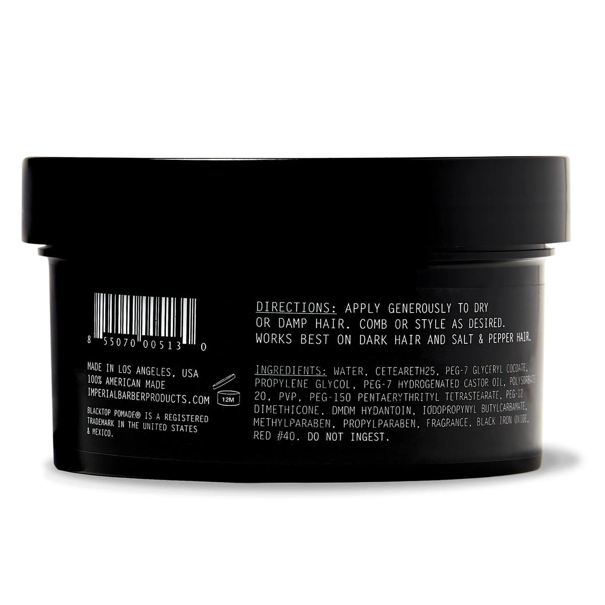 Imperial Barber Grade Products open tub texture demonstrating firm consistency