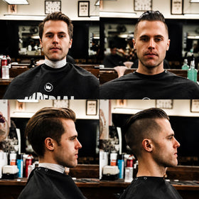 Imperial Barber Grade Products label close-up highlighting formula details and benefits
