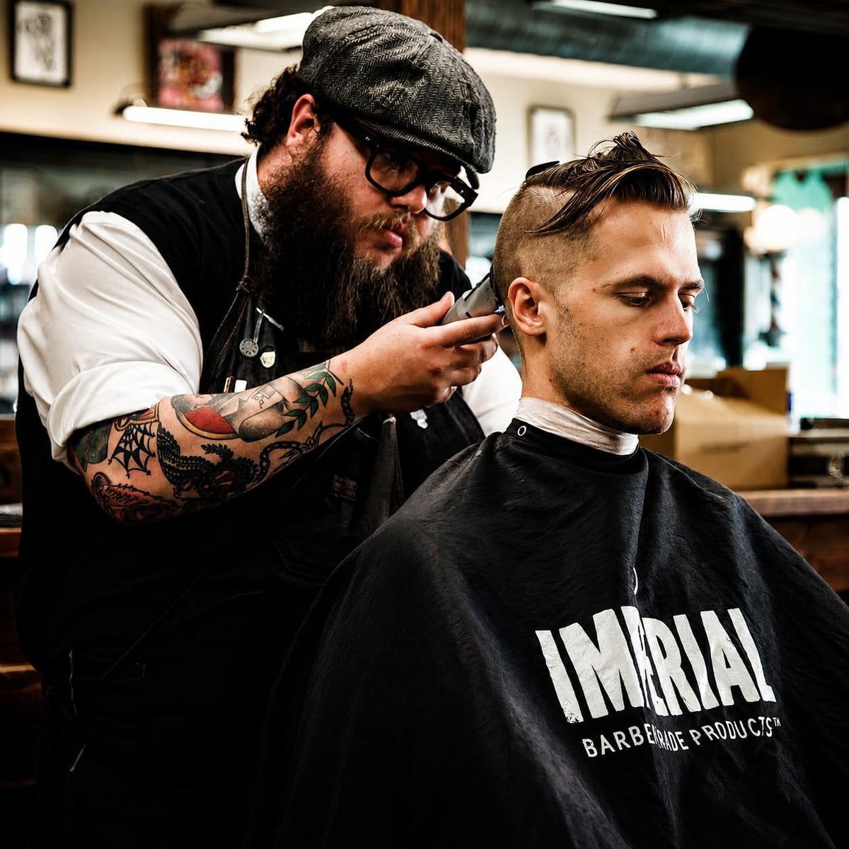 Imperial Barber Grade Products next to ruler showing 6 oz size for accurate scale