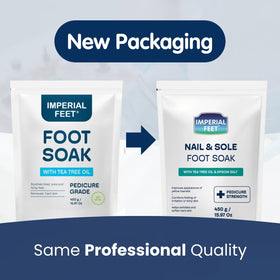 Imperial Feet close-up of green salt crystals texture for exfoliation