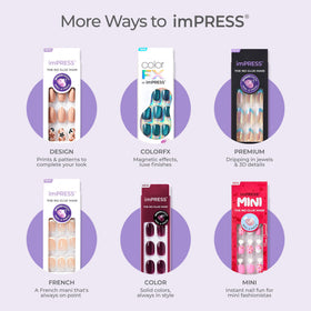 imPRESS prep pad manicure stick and mini file included for complete application