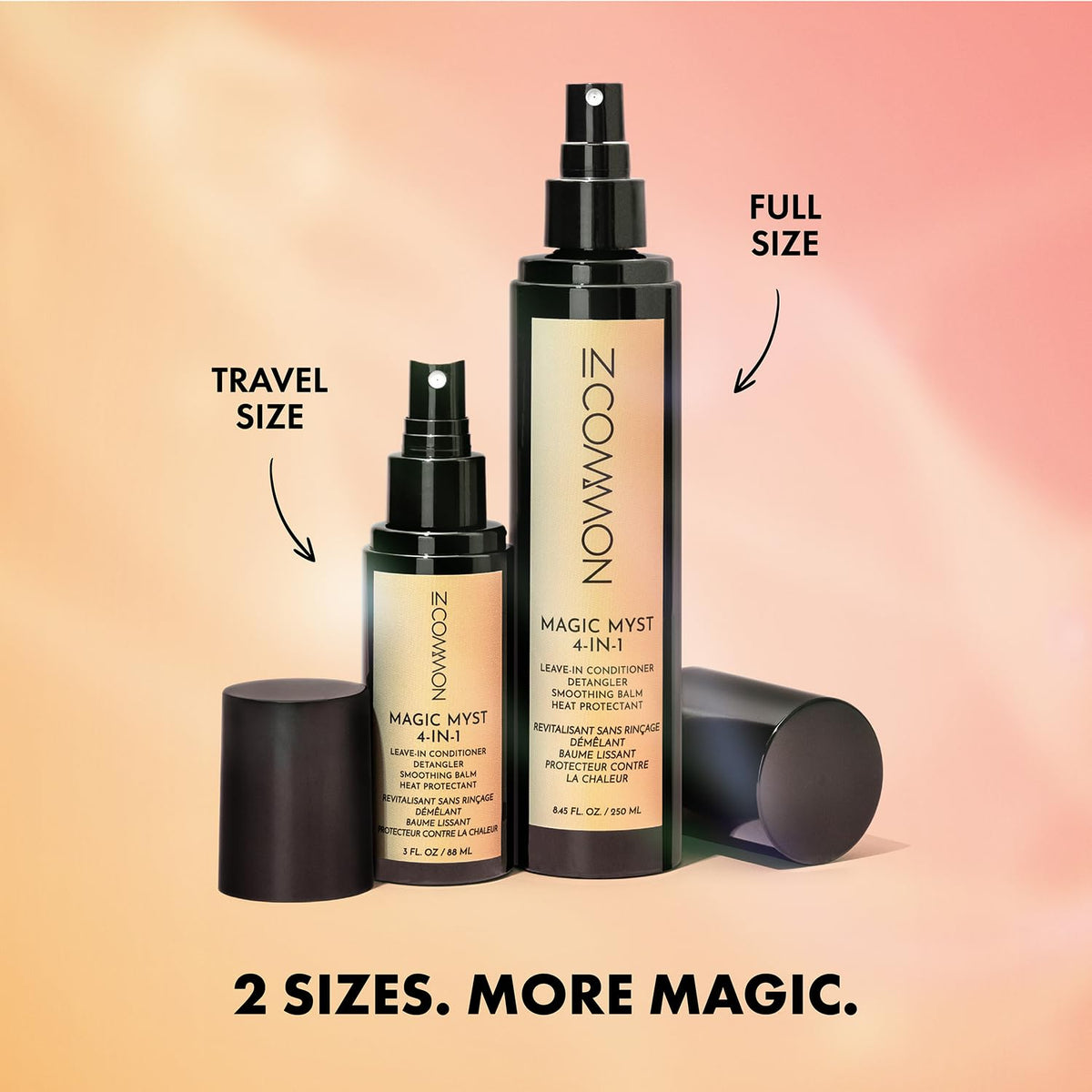 IN COMMON mist used before blow-drying to protect hair from heat
