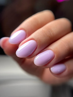 IN.HYPE being applied on a nail form to build an extension for lasting structure