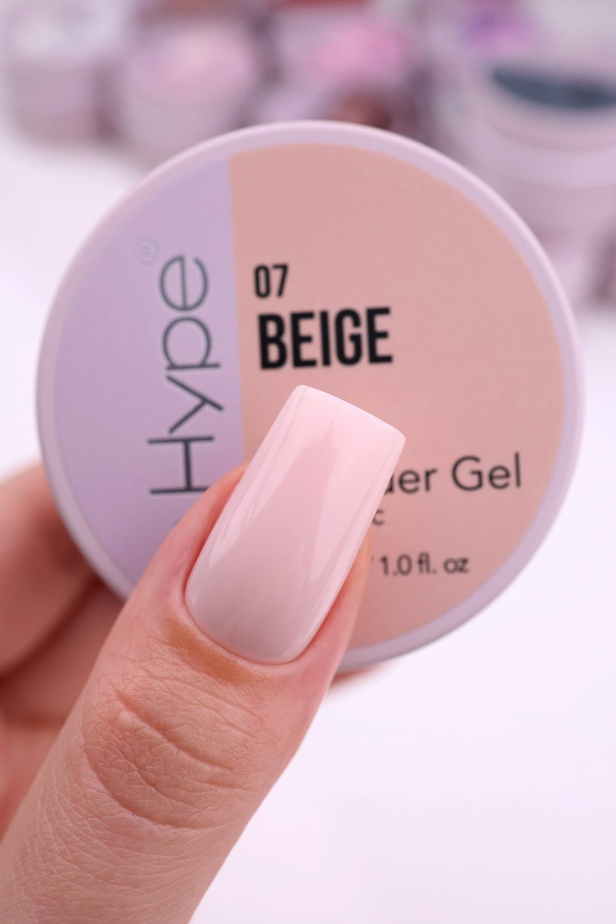 IN.HYPE gel being applied with brush demonstrating sculpting control and tidy application