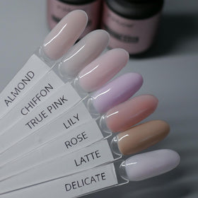 IN.HYPE label detail with curing guidance highlighting recommended UV/LED lamp use for best adhesion