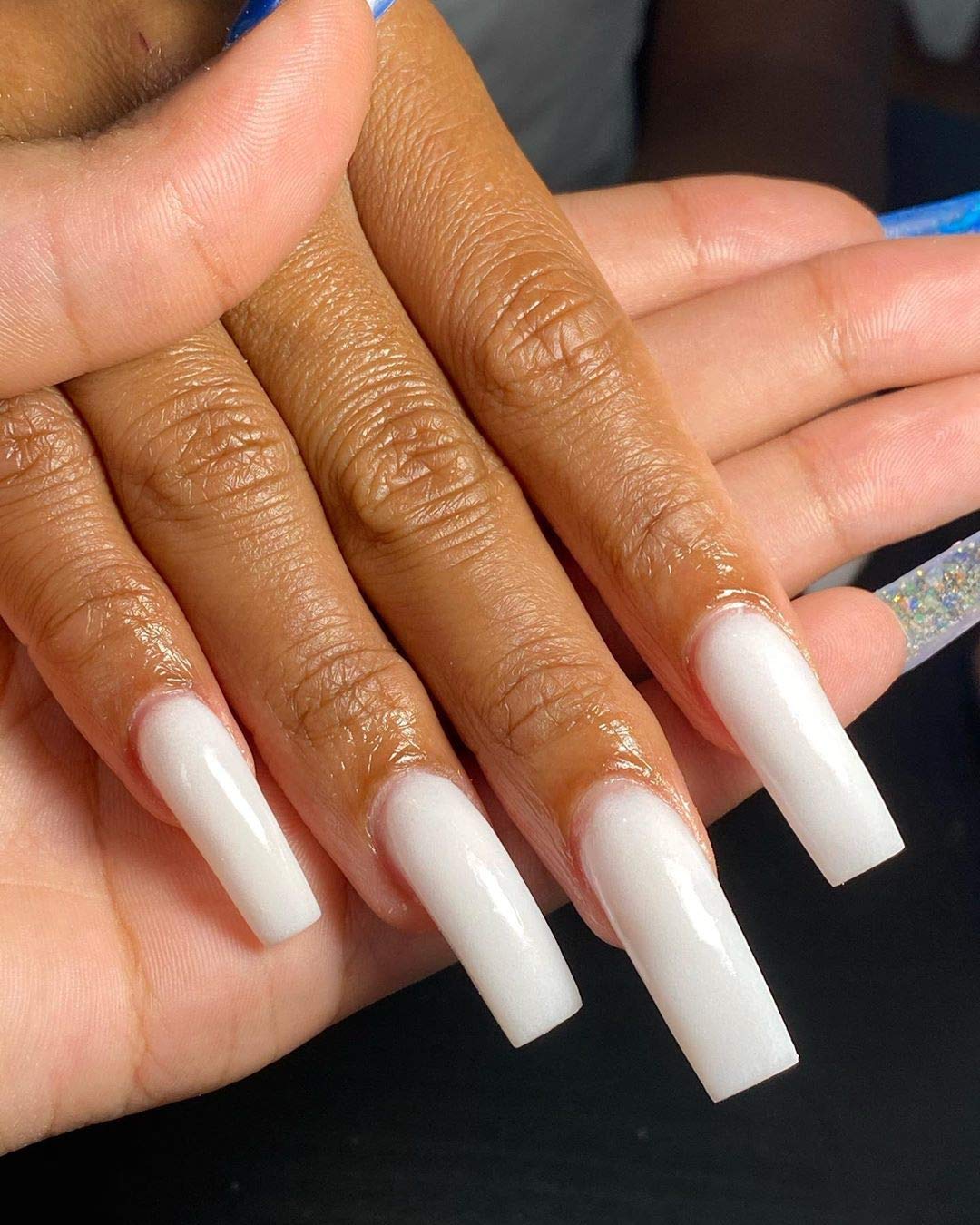 IN.HYPE Milky #1 applied on nail form demonstrating sculpting control and durability