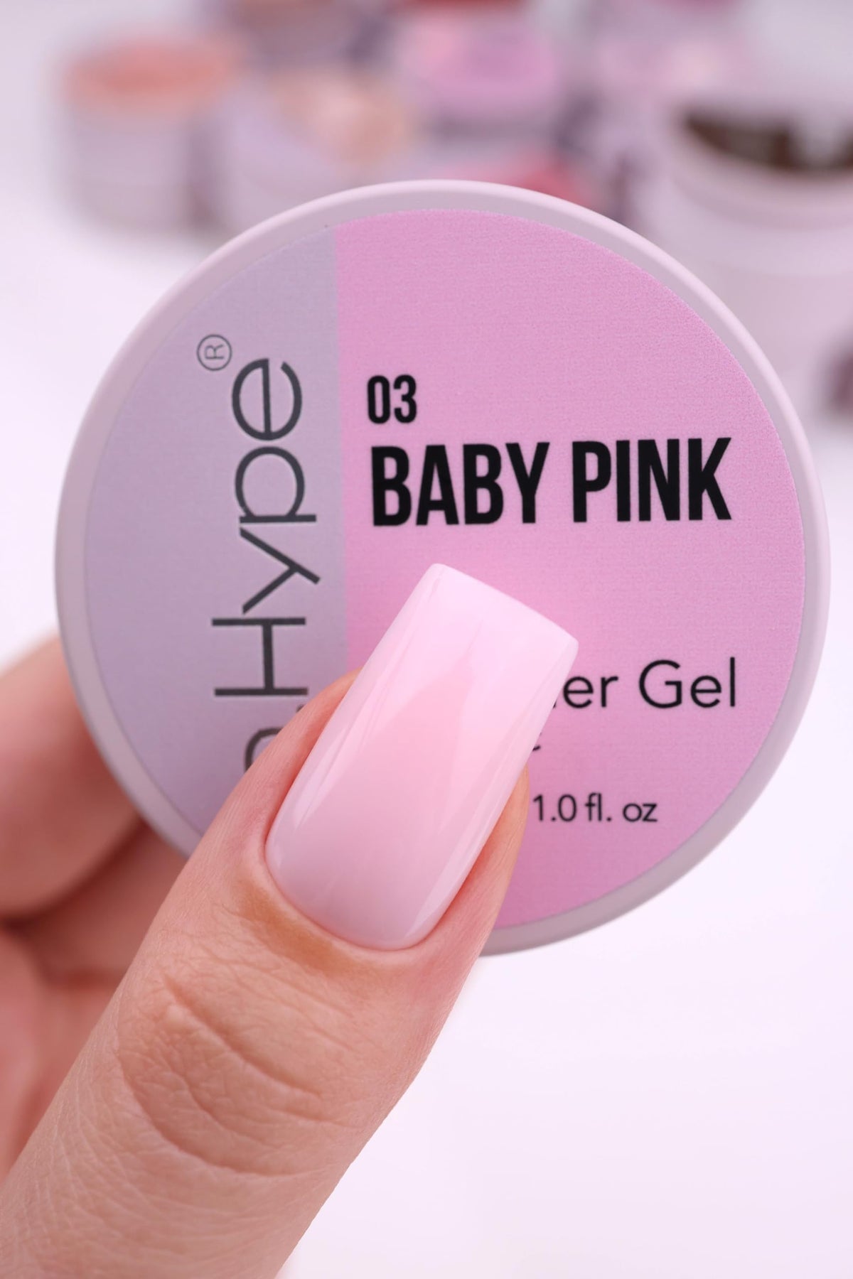IN.HYPE gel texture close-up highlighting smooth medium-viscosity for sculpting