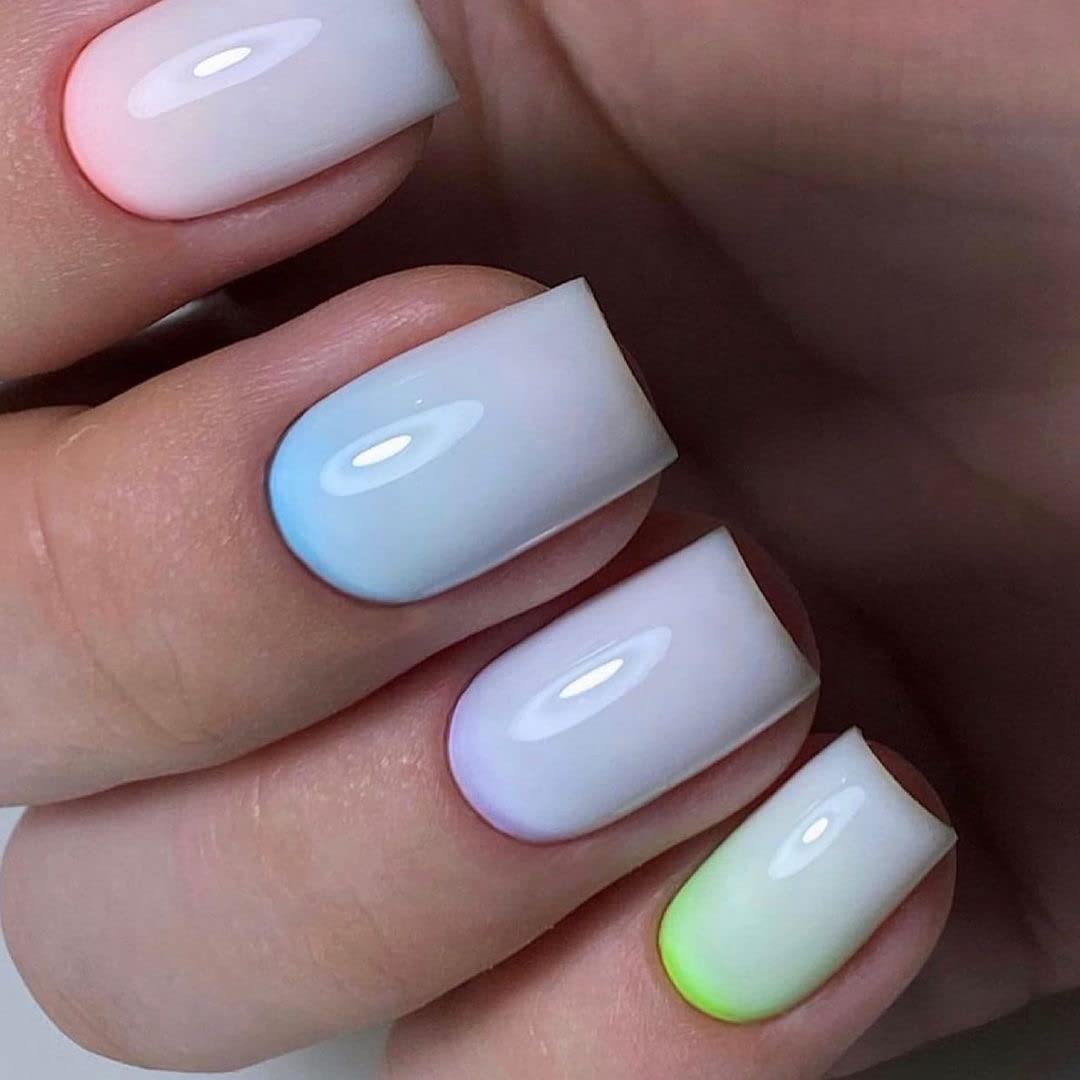 IN.HYPE brush stroke of milky top coat texture showing smooth self-leveling finish