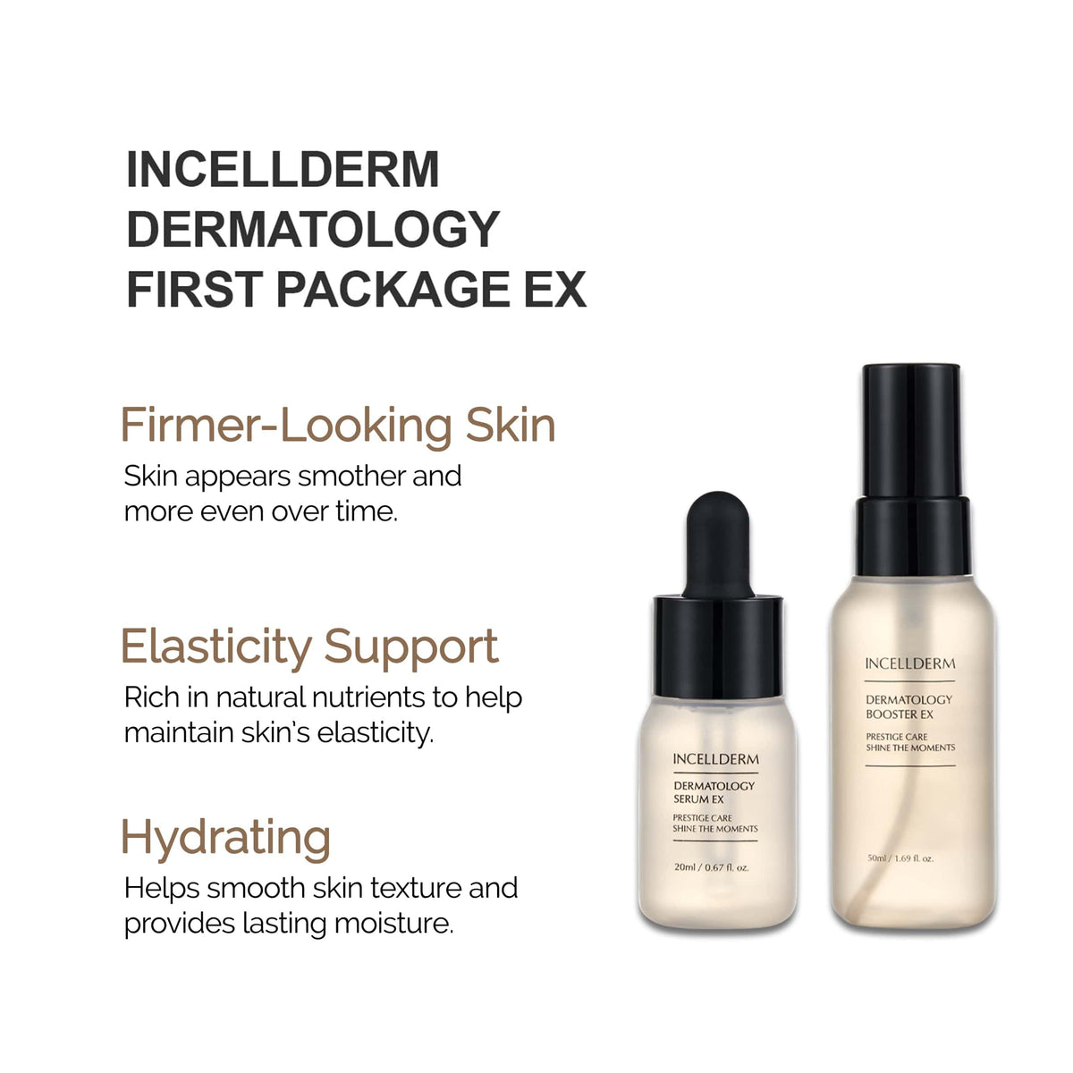 INCELLDERM Dermatology Serum EX drop detail supports elasticity and resilience