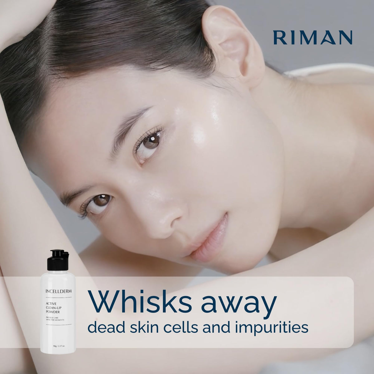 INCELLDERM soft foam lather on skin demonstrating effective cleansing