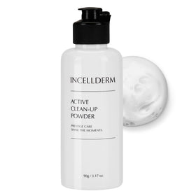 INCELLDERM open jar revealing fine powder texture and ease-of-use
