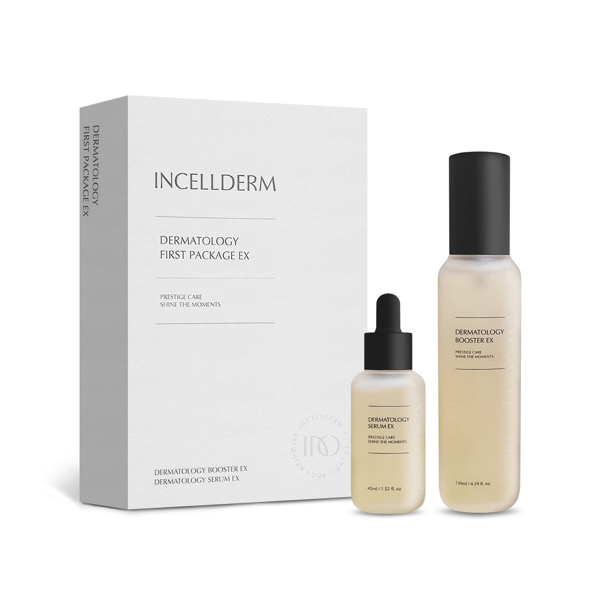 INCELLDERM Riman package front view showing both bottles and benefits