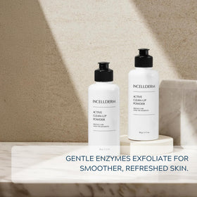 INCELLDERM jar in travel kit on bathroom shelf for on-the-go convenience