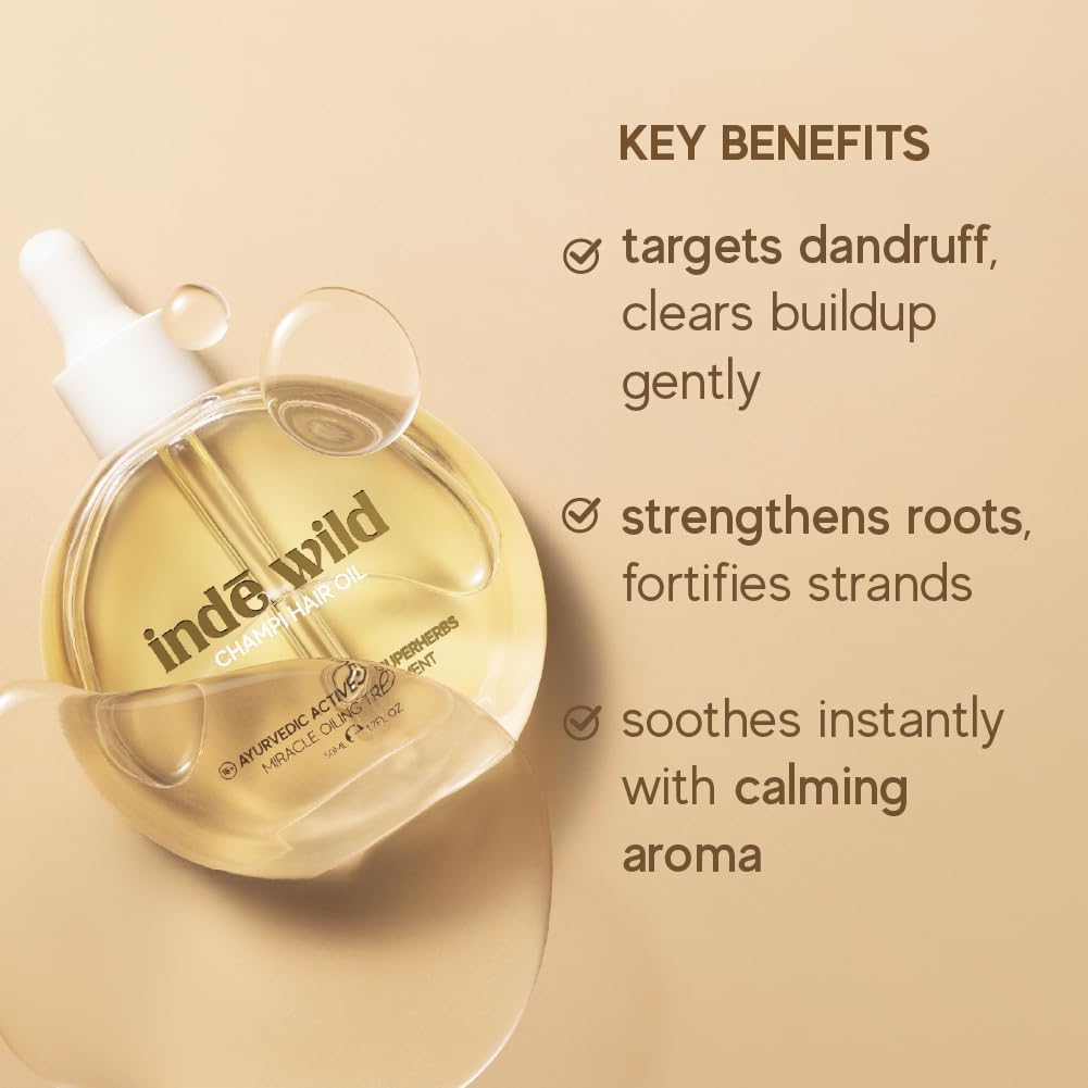 Indē Wild Champi bottle close-up of label, brand clarity and ingredient confidence