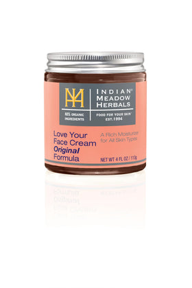 Indian Meadow Herbals front jar view showing label and compact 4 oz size for shelf appeal