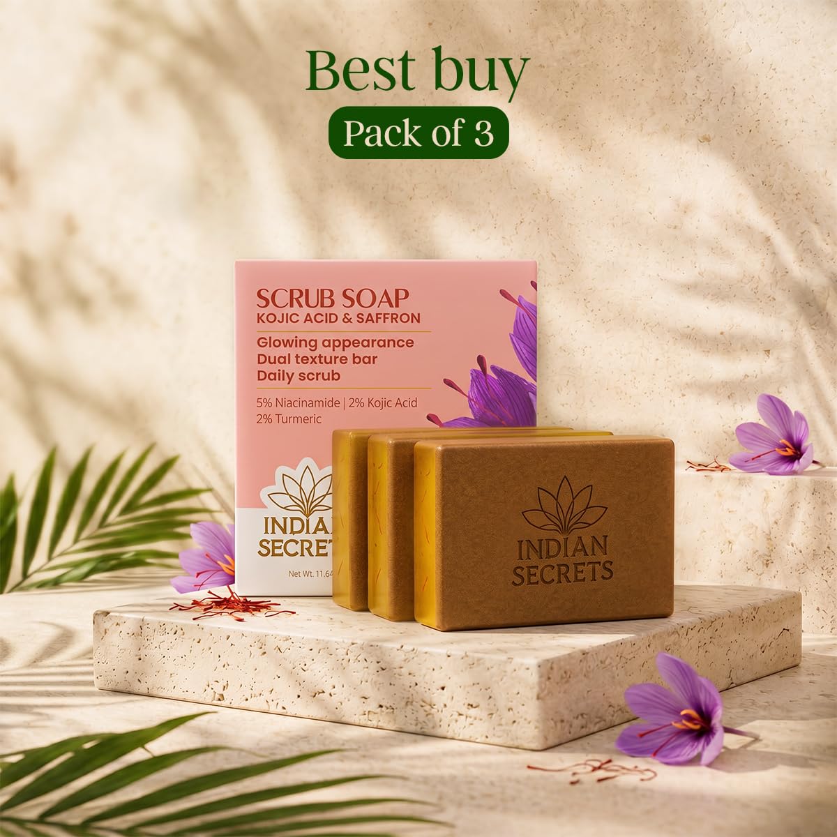 INDIAN SECRETS gift-ready box with bars, perfect for beauty gifting occasions