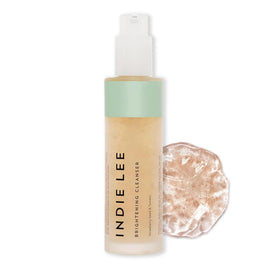 Indie Lee front packaging showing cleanser tube and benefits