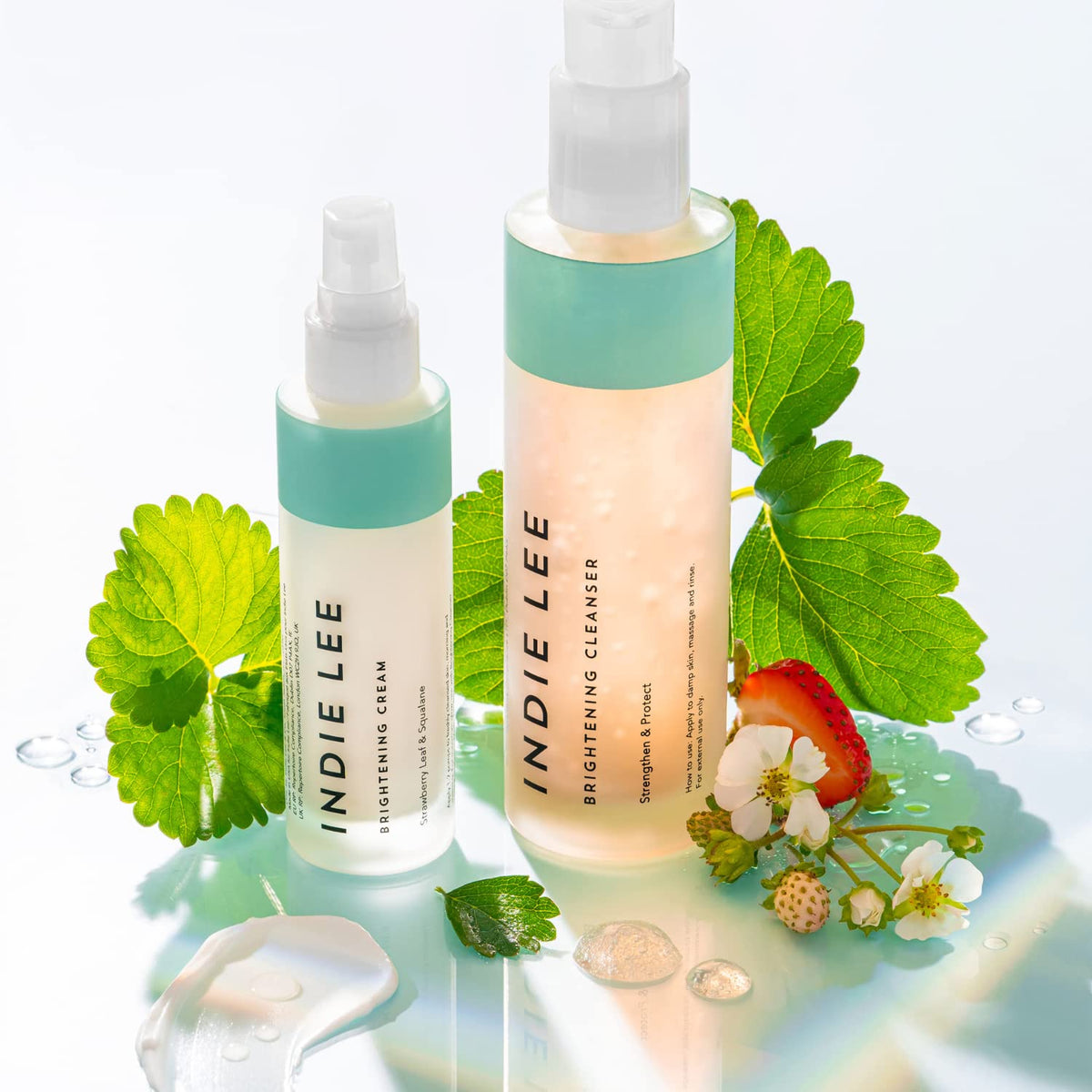Indie Lee centella asiatica leaf closeup highlighting soothing antioxidant