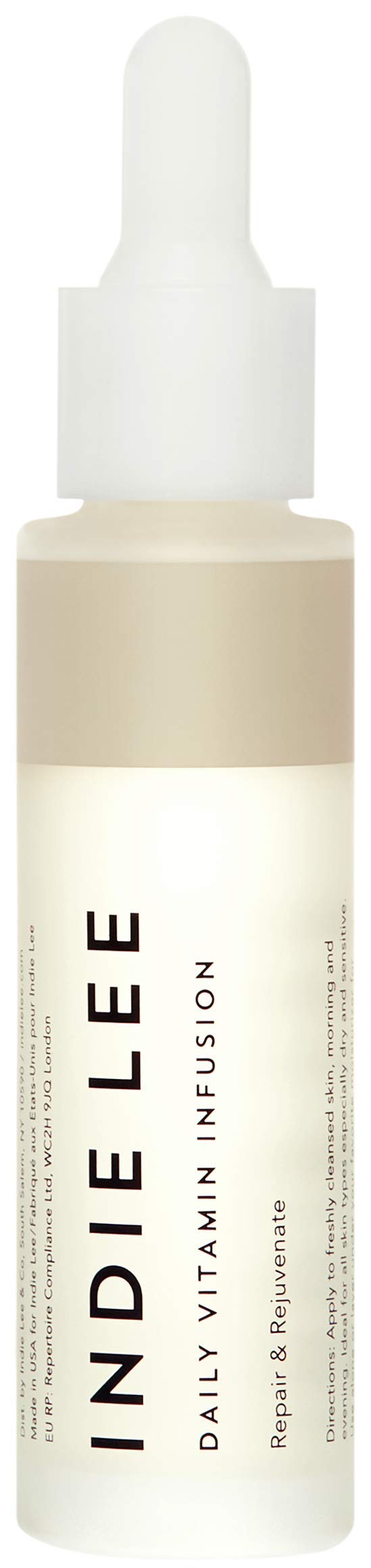 Indie Lee front packaging showing bottle and clean design for easy selection