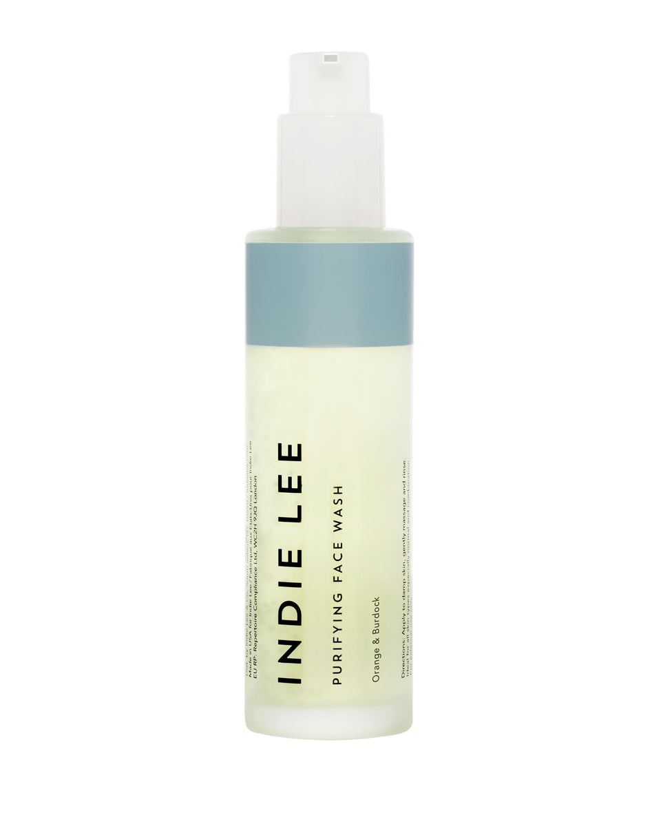Indie Lee bottle front packaging showing clean label and size benefits