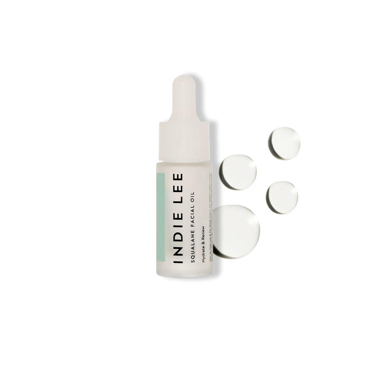 Indie Lee front packaging showing 10ml bottle and clear label for clarity
