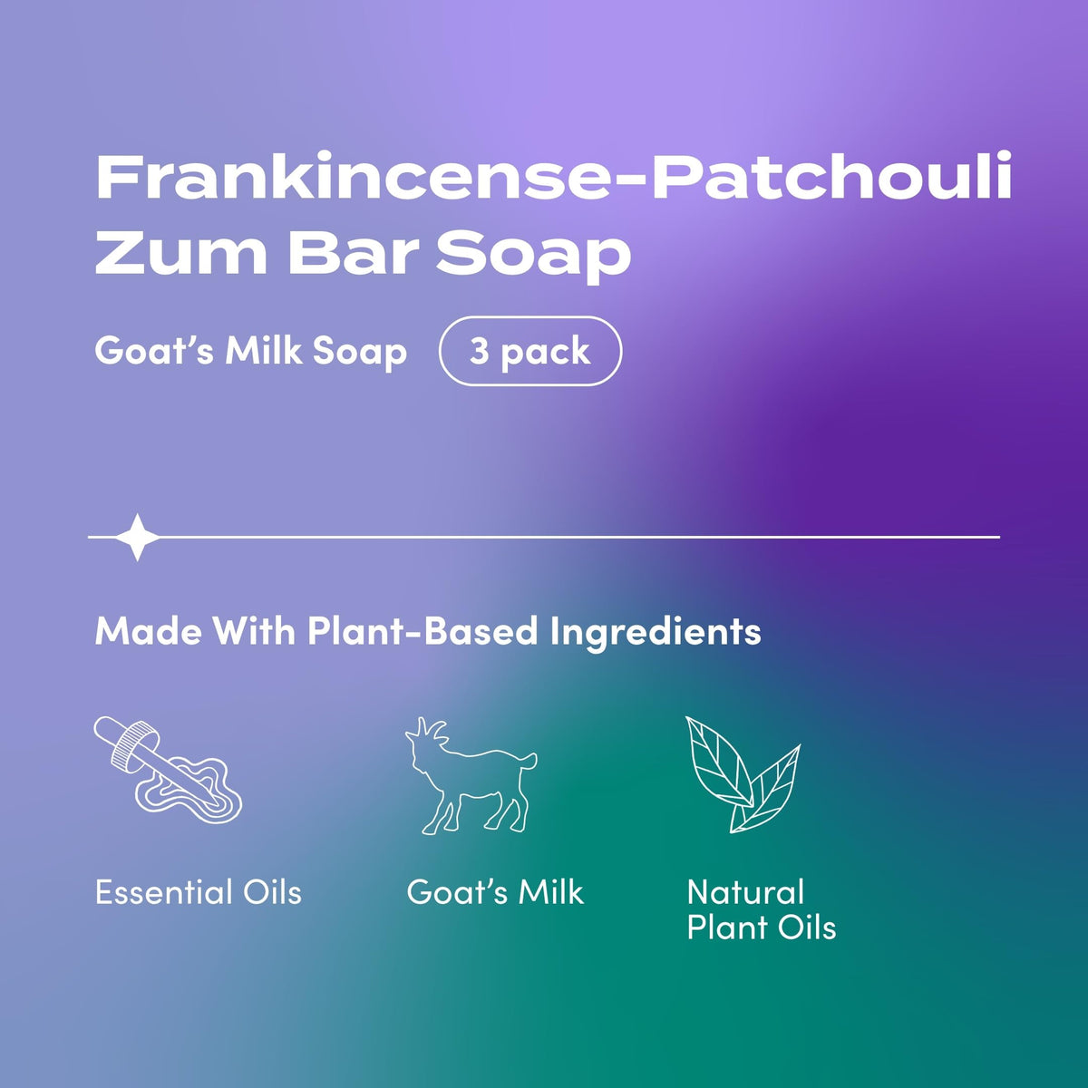 Indigo Wild Zum top label close-up highlighting ingredients and natural appeal