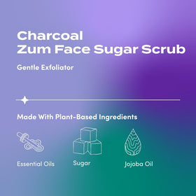 Indigo Wild Zum Face texture close-up showing sugar grains and oils for gentle exfoliation benefit