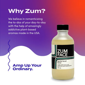 Indigo Wild Zum Face beside serum and moisturizer demonstrating routine use